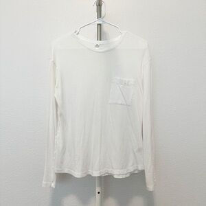 BP White Long Sleeve Shirt with Front Pocket Detail